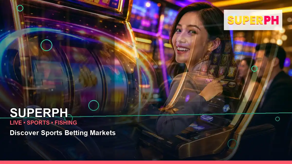 SUPERPH play phone mobile casino games featuring an adult Filipina casino host with a left-diagonal composition