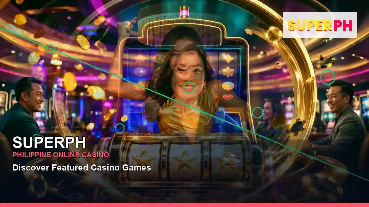 SUPERPH first casino deposit and wallet options in a centered scene for the SUPERPH brand search, casino access, games,