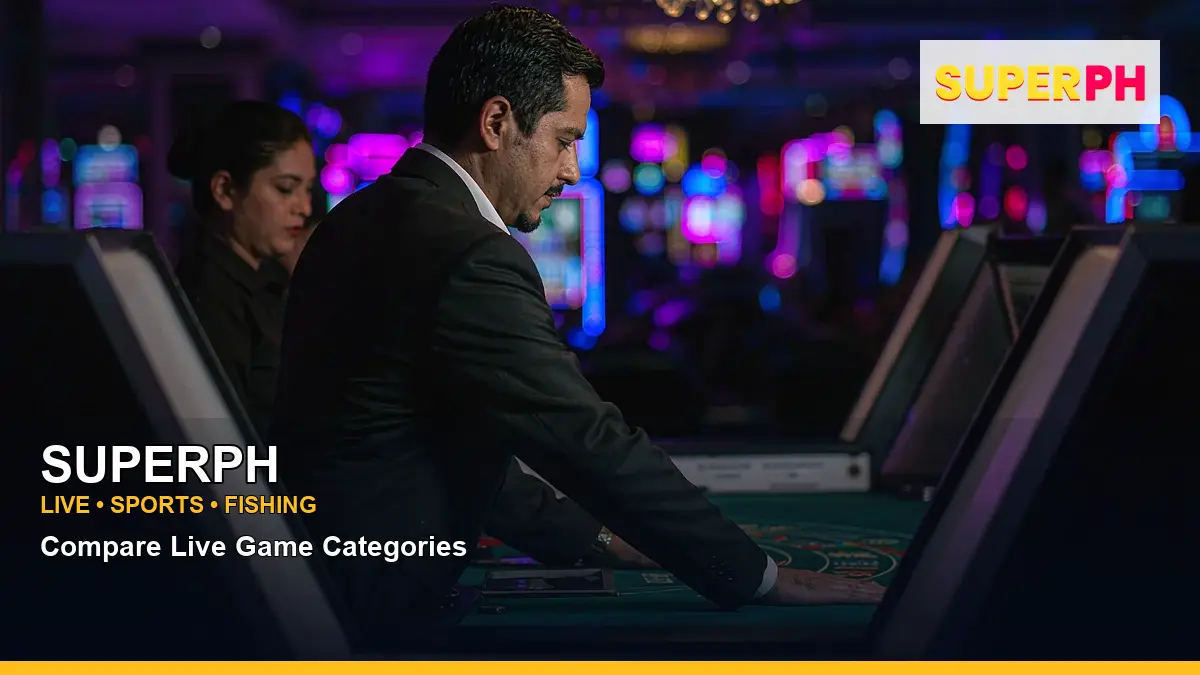 SUPERPH right-framed live casino table games highlighting mobile-friendly casino play