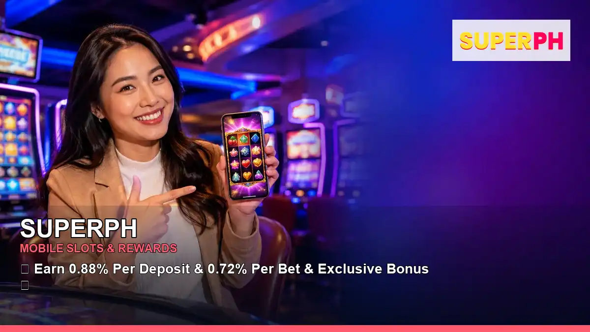 SUPERPH play mobile casino games featuring an adult Filipina casino host with a immersive composition
