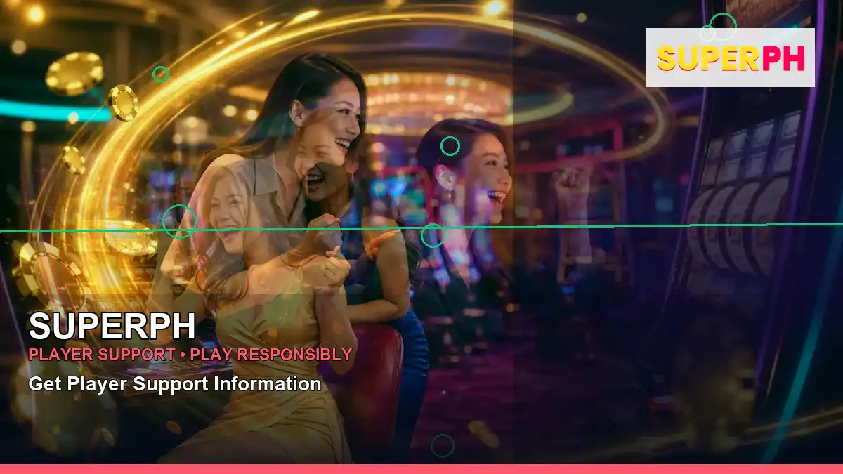 SUPERPH first casino deposit and wallet options featuring an adult Filipina casino host with a right-diagonal composition